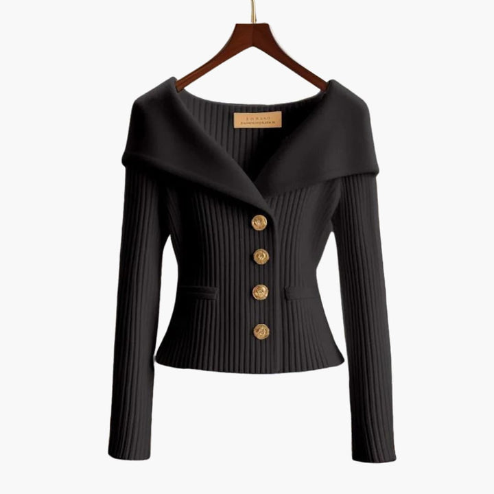 Elodie Ribbed Button Cardigan