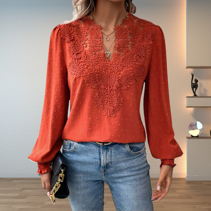 Colette Elegant Lace Detail Blouse