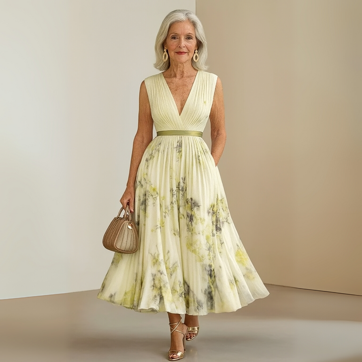 Maureen Floral V Neck Maxi Dress
