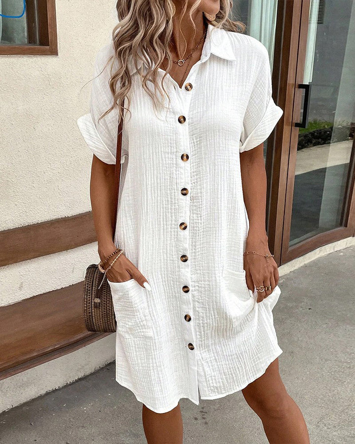 Melissa Button Front Shirt Dress