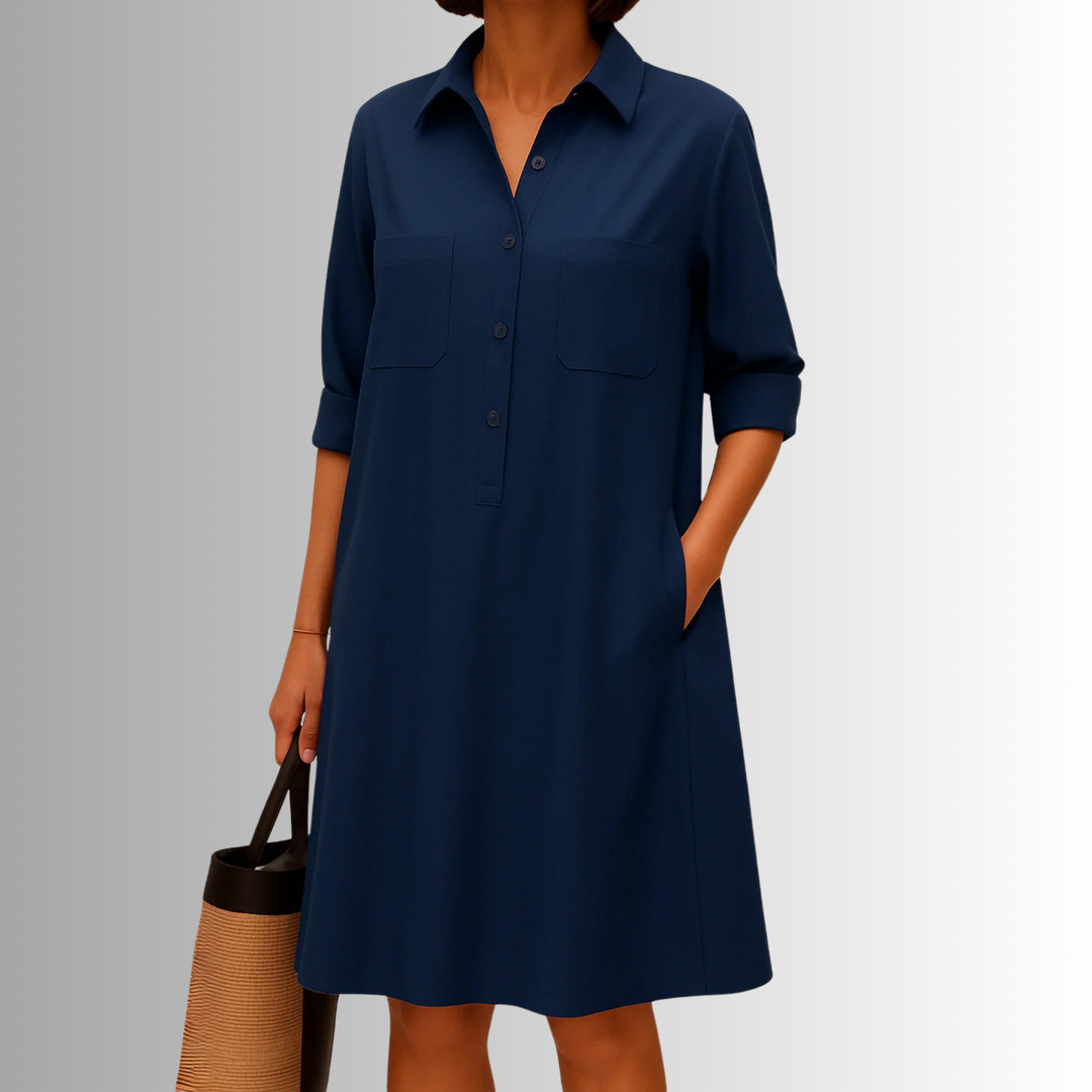 Cathy Lightweight Button Shirt Dress