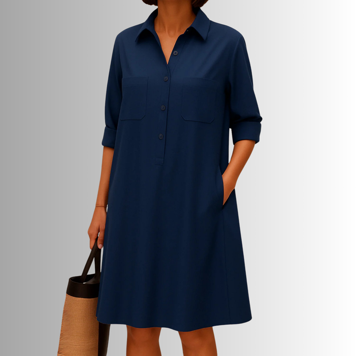 Cathy Lightweight Button Shirt Dress