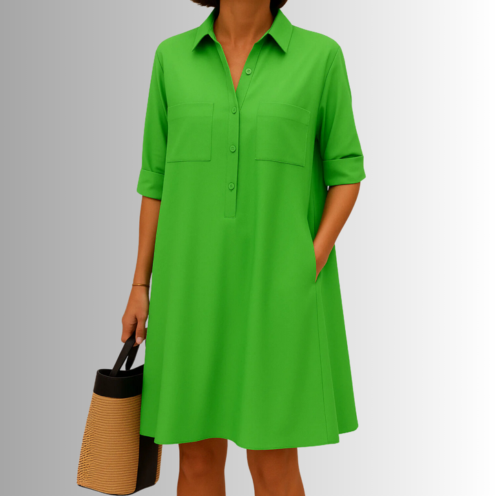 Cathy Lightweight Button Shirt Dress