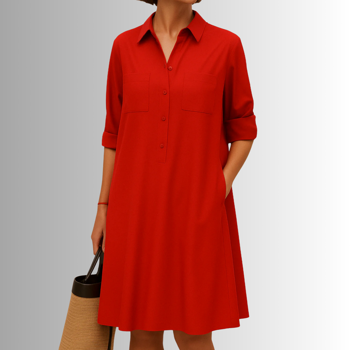 Cathy Lightweight Button Shirt Dress