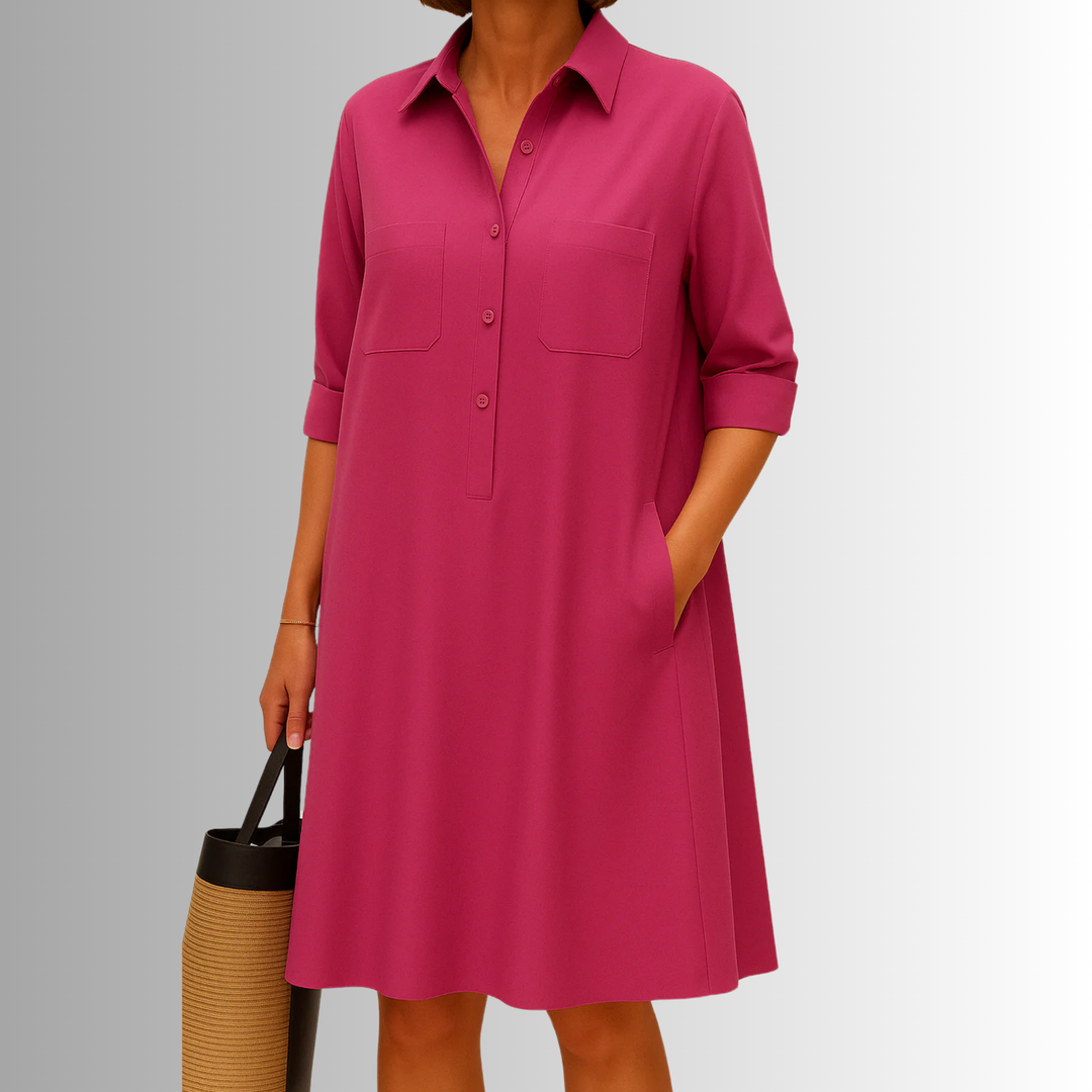 Cathy Lightweight Button Shirt Dress