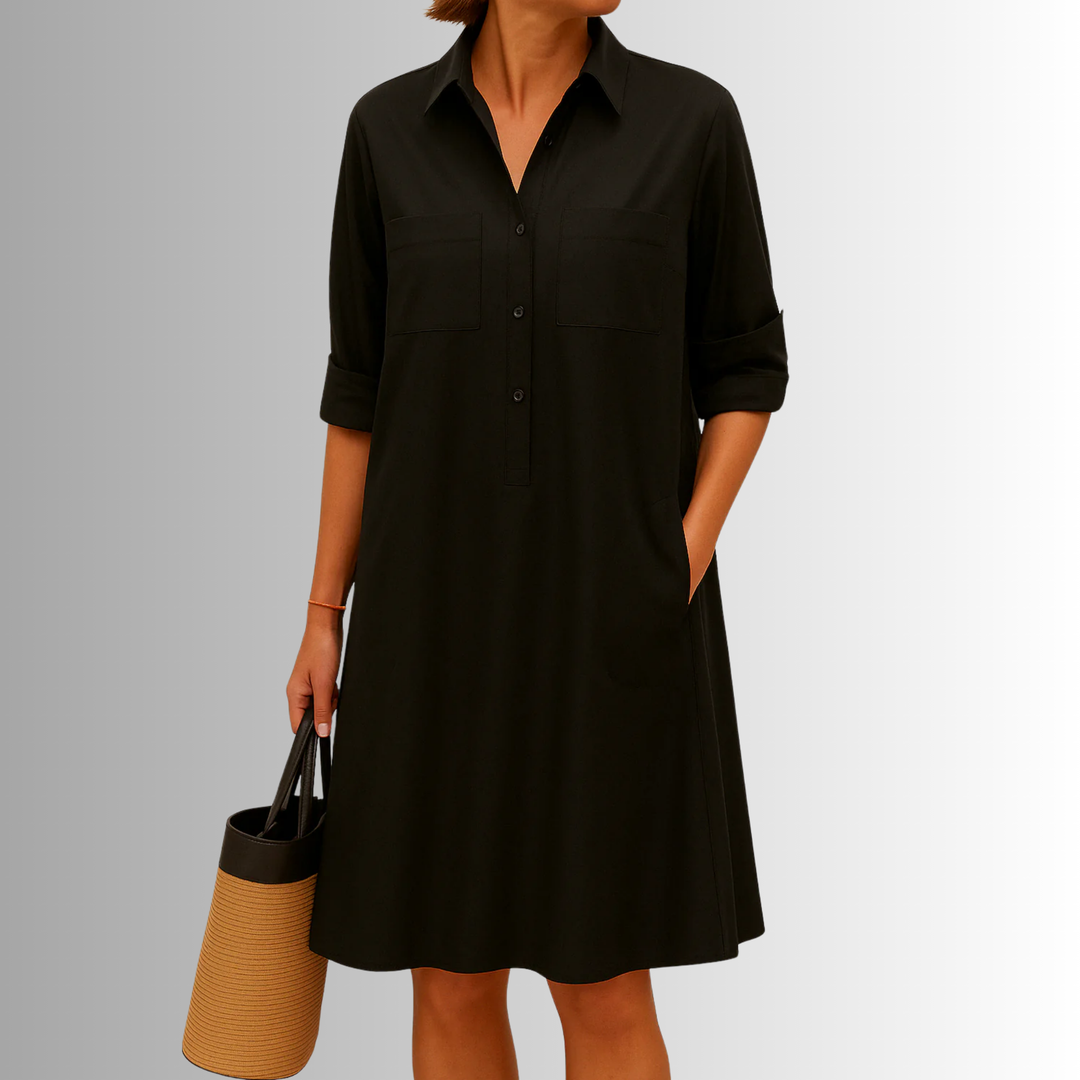 Cathy Lightweight Button Shirt Dress