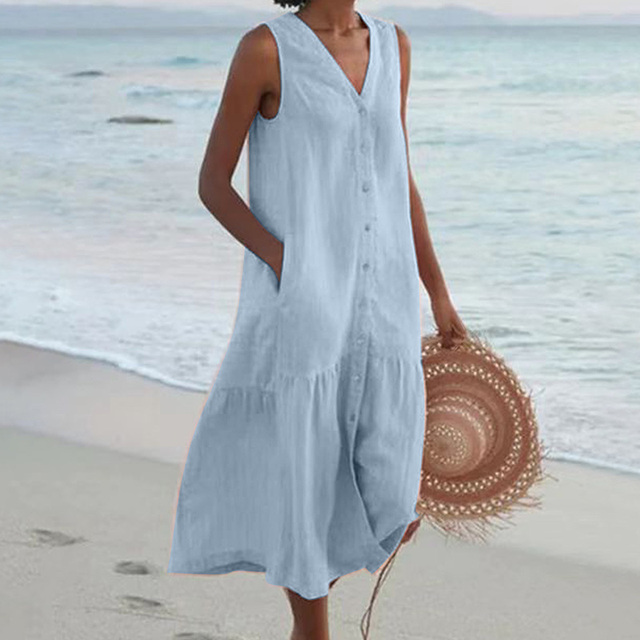 Sheila Button-Down Summer Dress