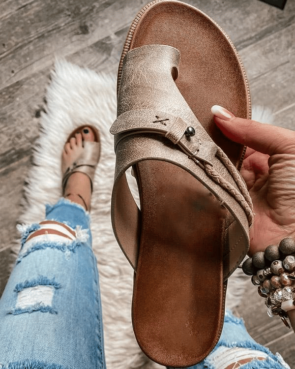 Roma Toe Ring Slide Sandals