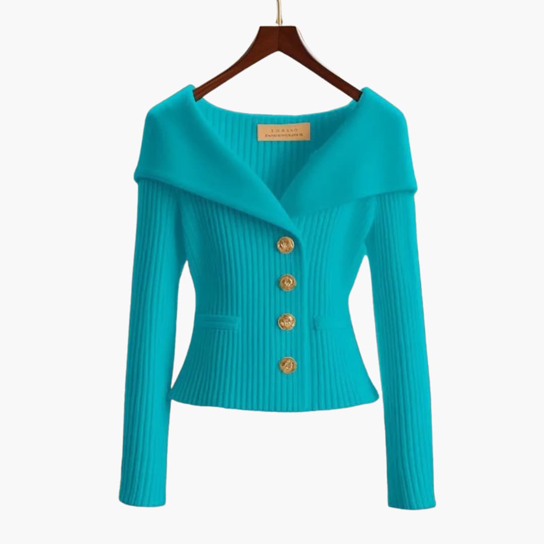 Elodie Ribbed Button Cardigan