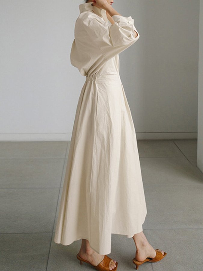 Eden Elegant Shirt Maxi Dress