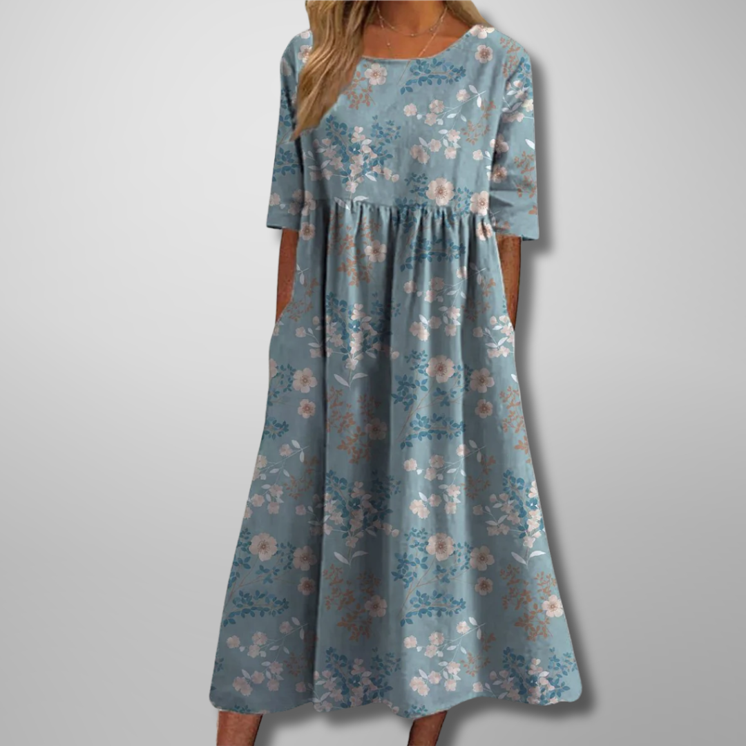 Gail Floral Print Midi Dress