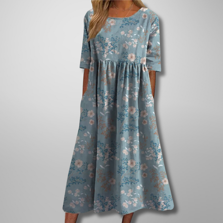 Gail Floral Print Midi Dress