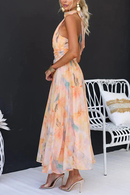 Sandra Watercolour Maxi Dress
