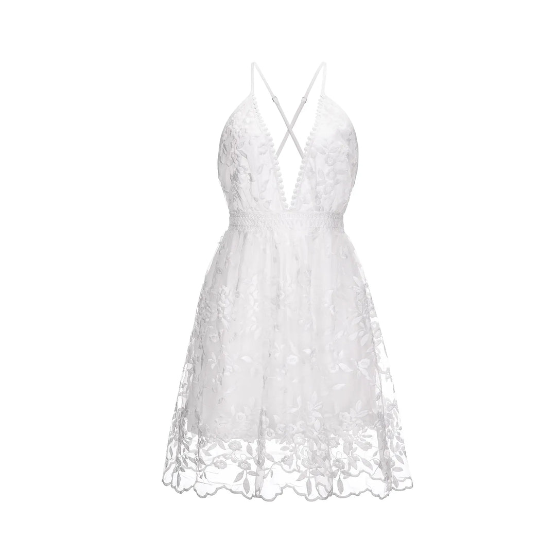 Isolde Lace Overlay Mini Dress