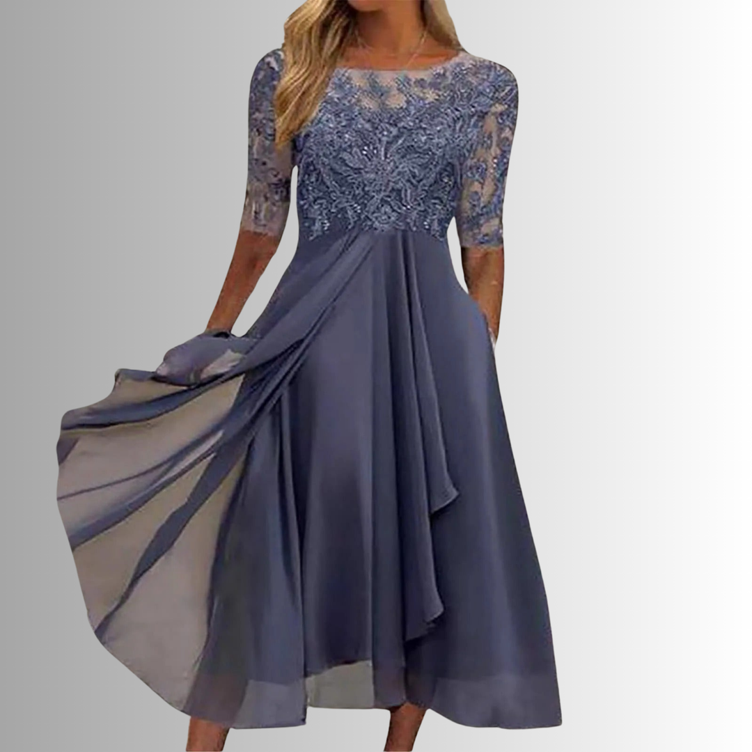 Rhonda Lace Bodice Midi Dress
