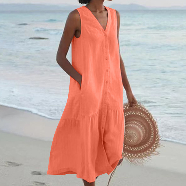 Sheila Button-Down Summer Dress