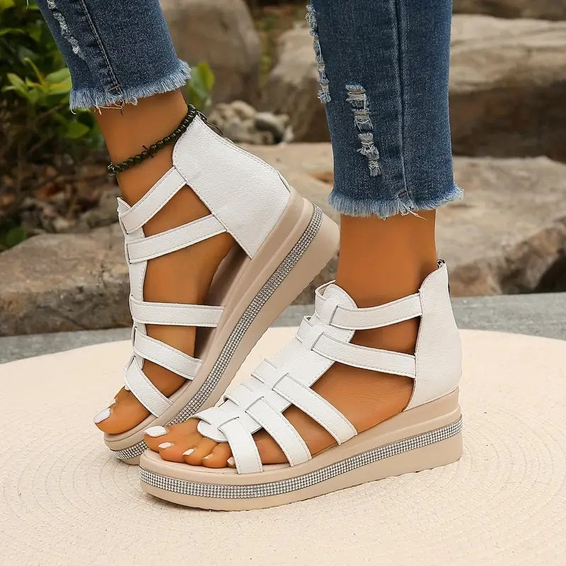 Hannah Rhinestone Comfort Sandals