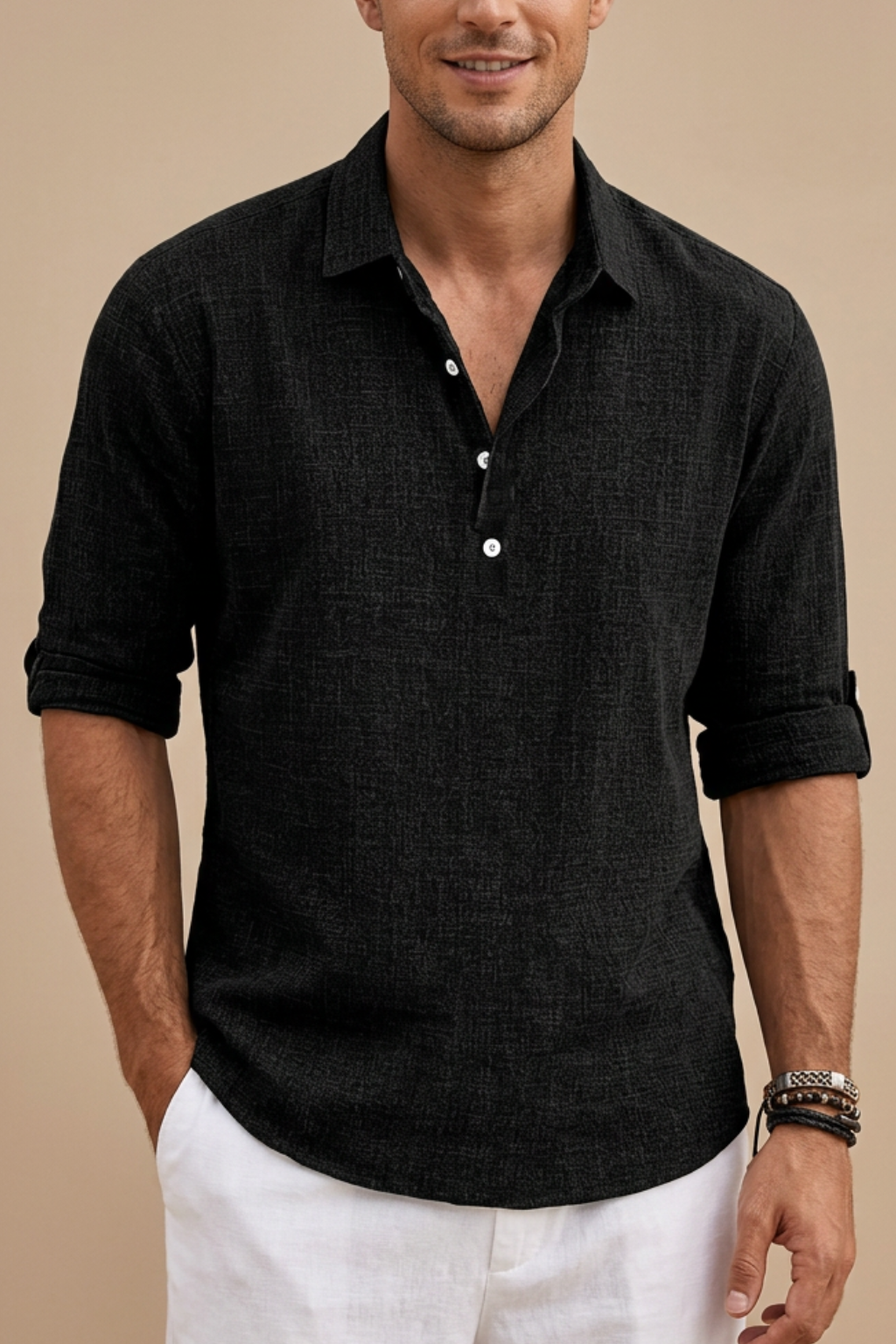 Matteo Classic Linen Polo Shirt