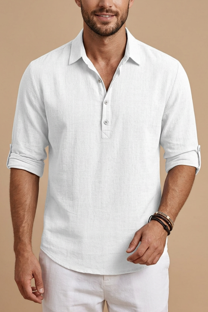 Matteo Classic Linen Polo Shirt
