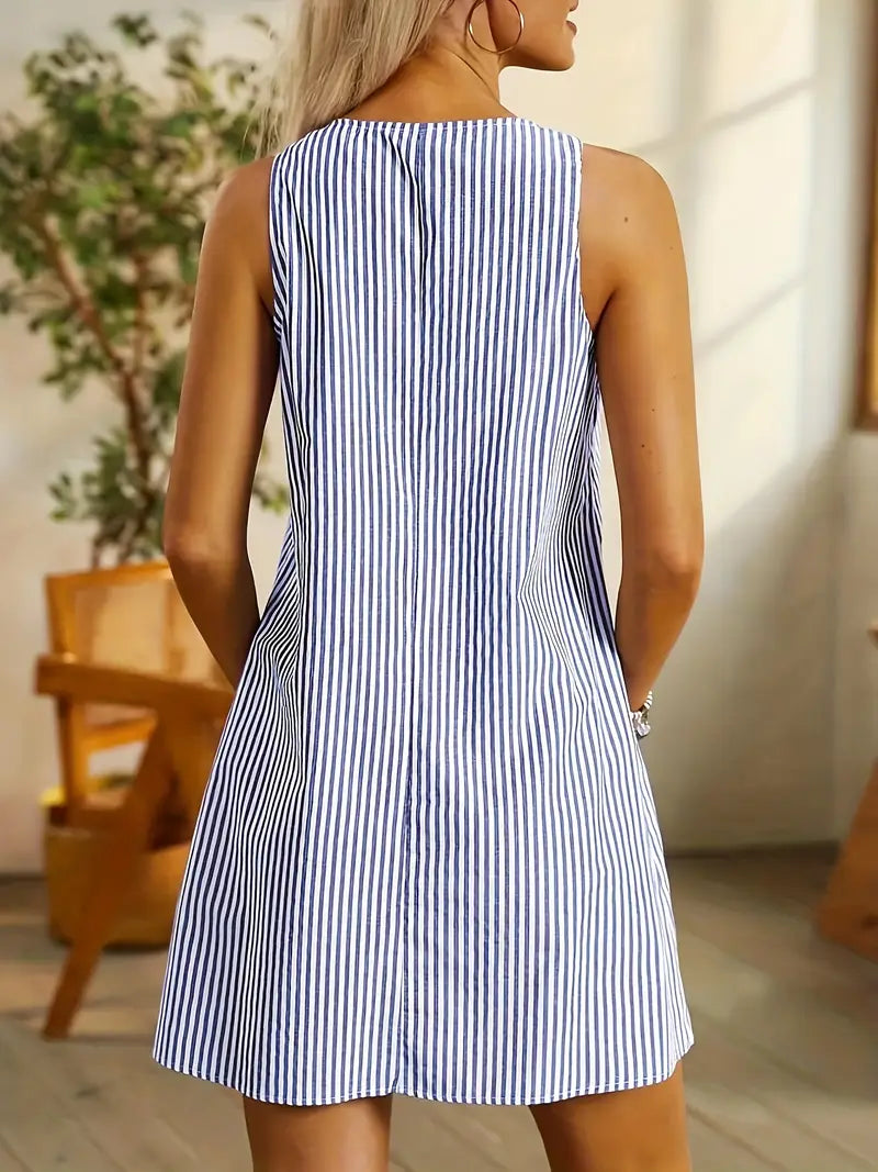 Beth Striped Pocket Summer Dress