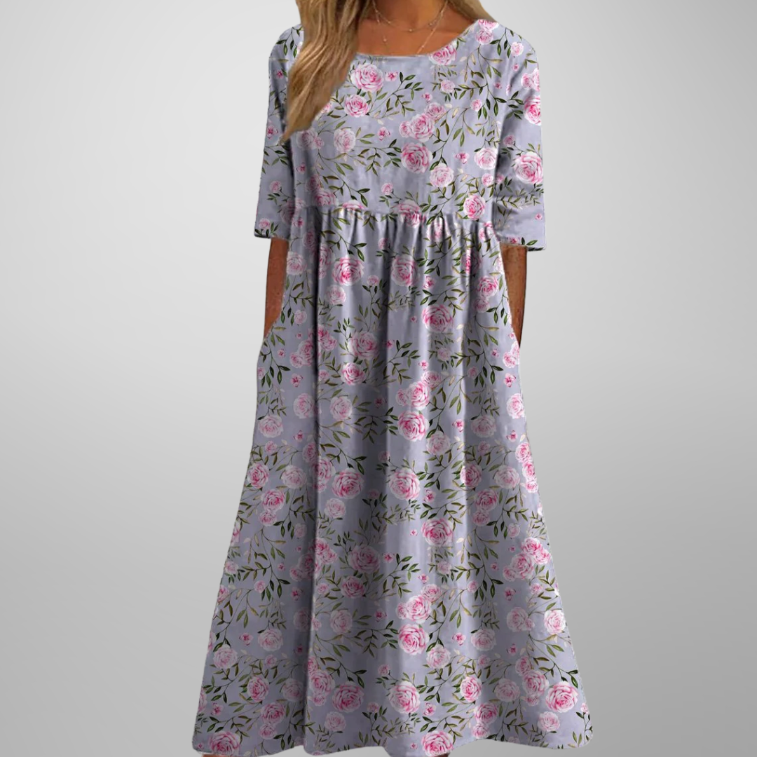 Gail Floral Print Midi Dress