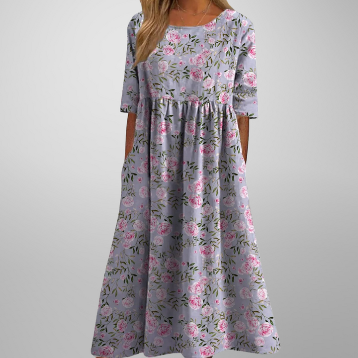 Gail Floral Print Midi Dress