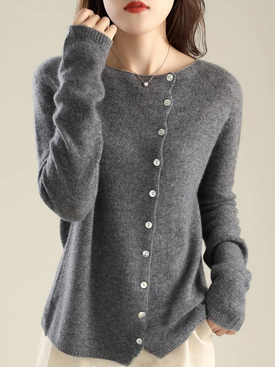 Lilou Soft Button Cardigan