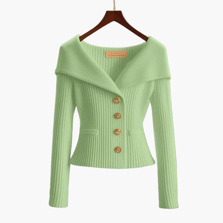 Elodie Ribbed Button Cardigan