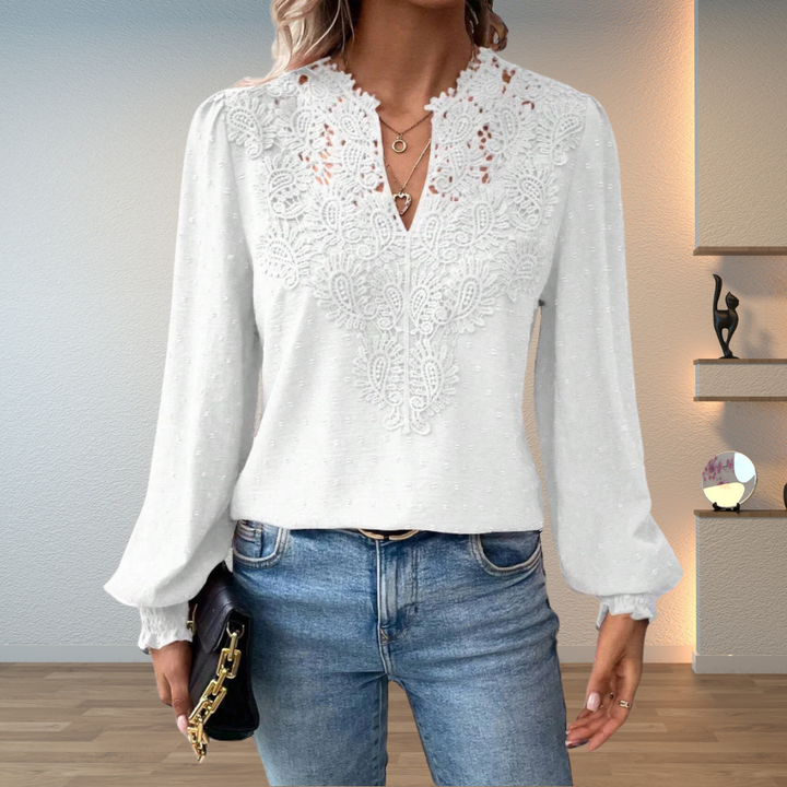 Colette Elegant Lace Detail Blouse