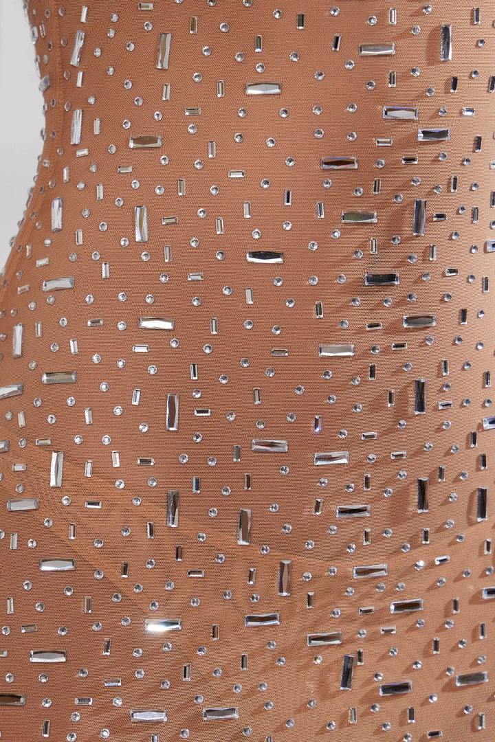 Lucienne Rhinestone Bodycon Maxi Dress