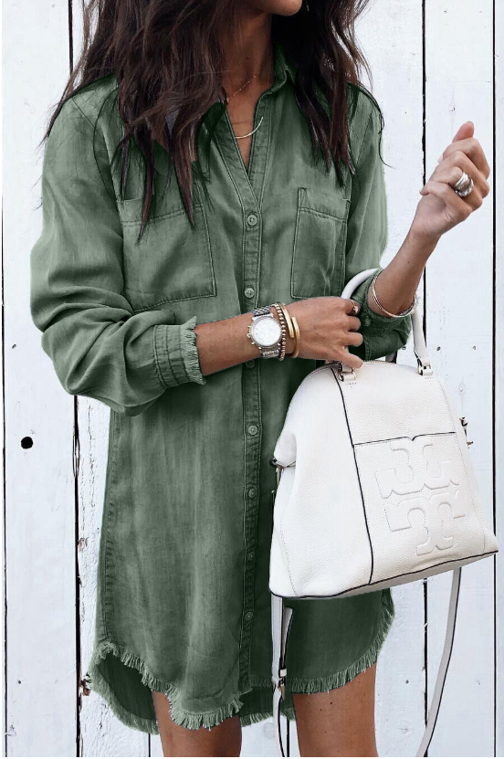 Brooke Washed Shirt Dress