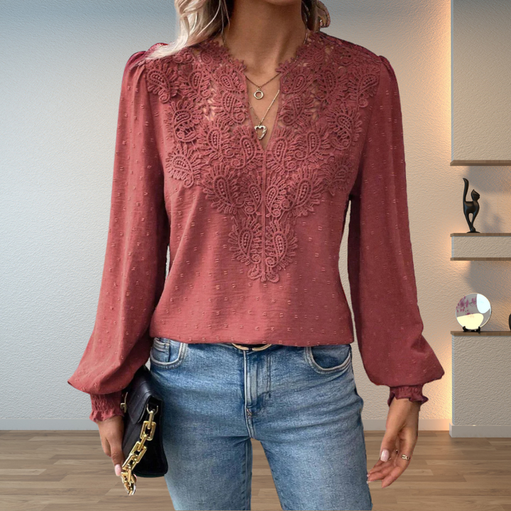 Colette Elegant Lace Detail Blouse