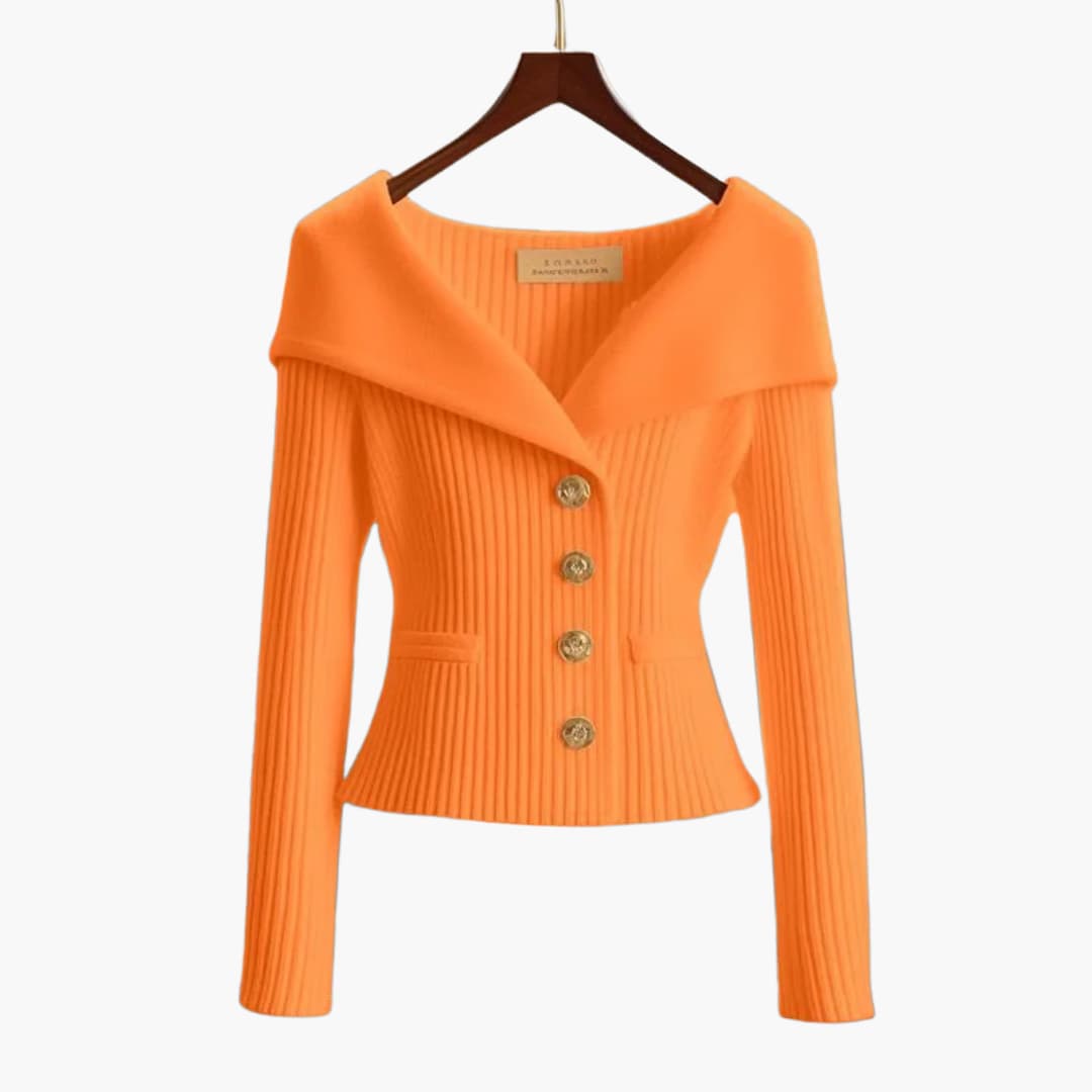 Elodie Ribbed Button Cardigan