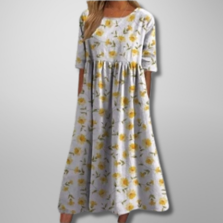 Gail Floral Print Midi Dress