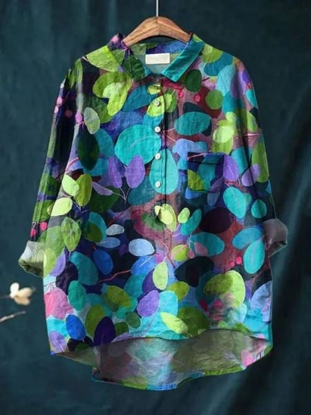 Monette Floral Button Front Blouse
