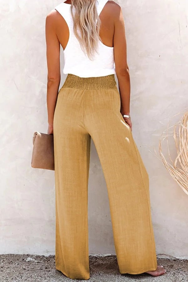 Sharon High Waisted Wide Leg Trousers