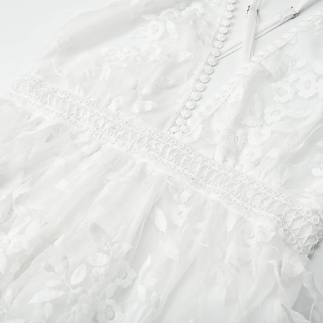 Isolde Lace Overlay Mini Dress