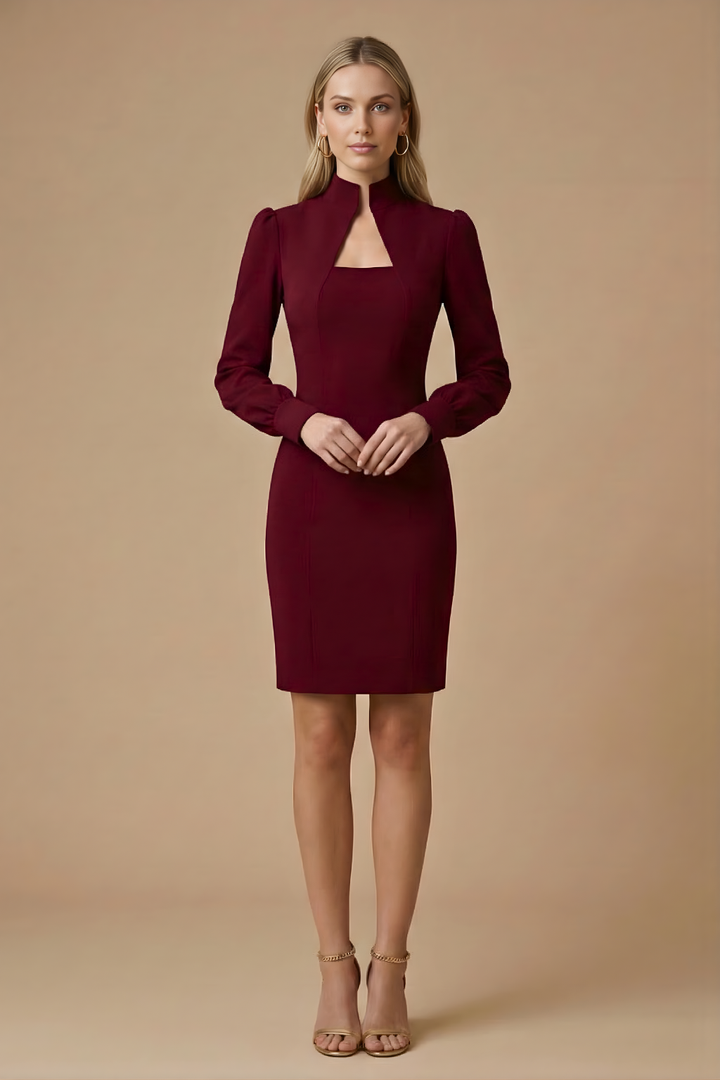 Amara High Neck Cutout Mini Dress