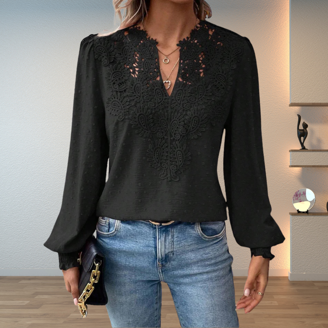 Colette Elegant Lace Detail Blouse