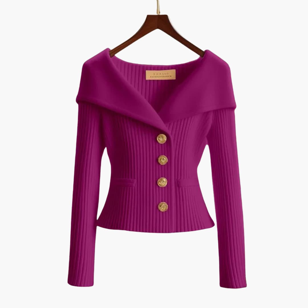 Elodie Ribbed Button Cardigan