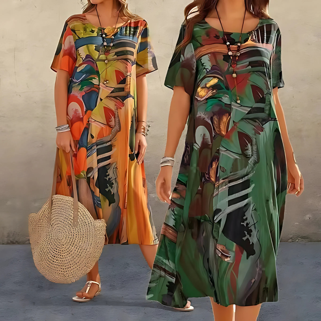 Colora Floral Print Midi Dress