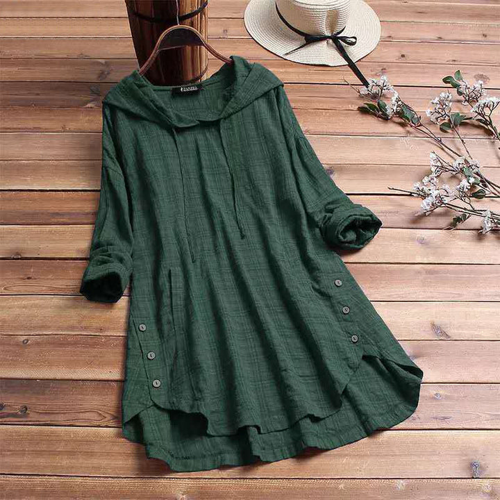 Amara Plaid Hoodie Comfort Dress
