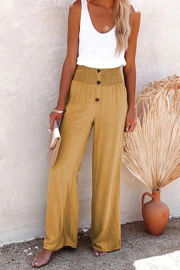 Sharon High Waisted Wide Leg Trousers