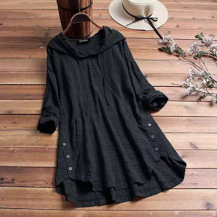 Amara Plaid Hoodie Comfort Dress