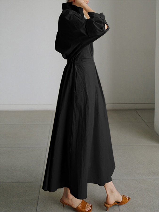 Eden Elegant Shirt Maxi Dress