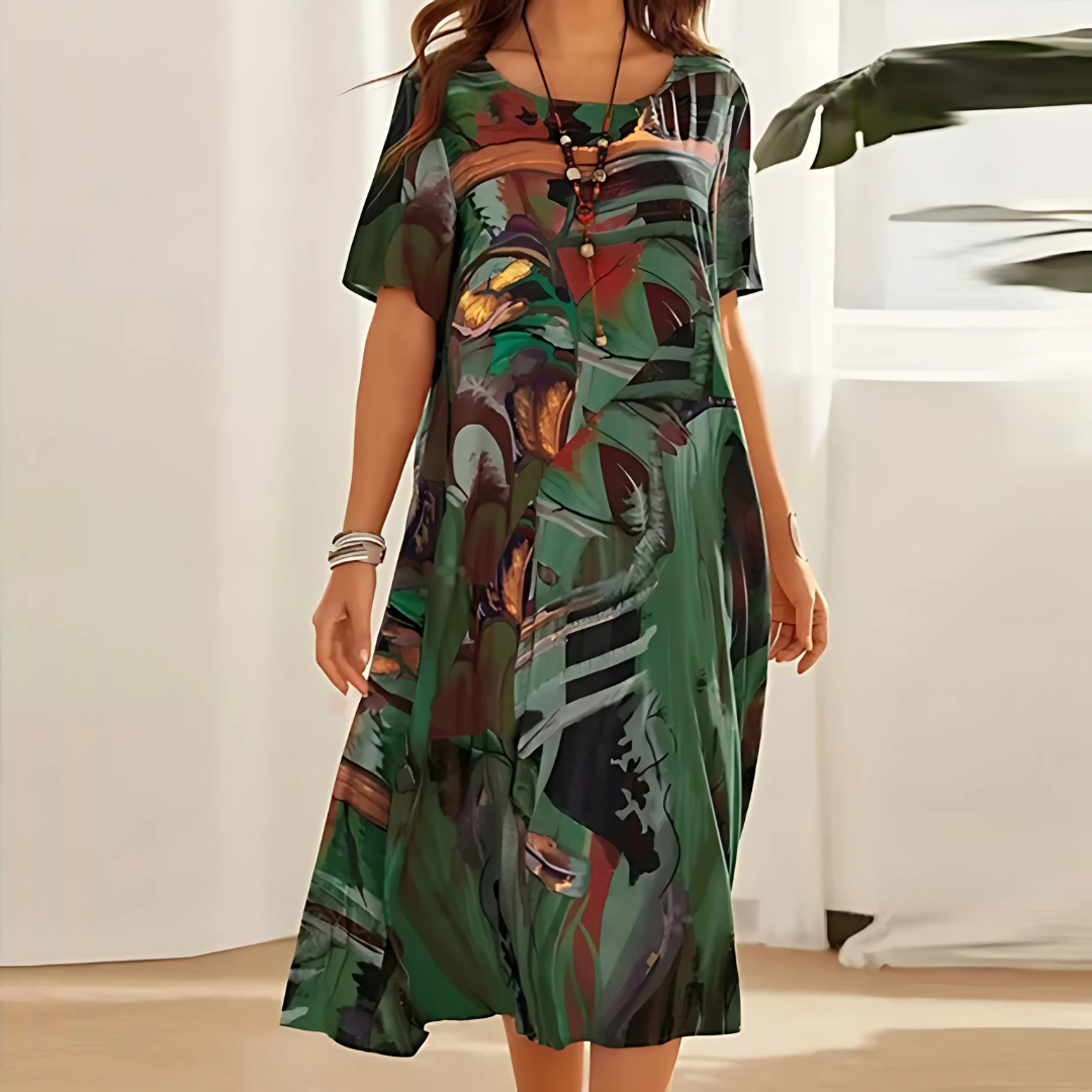Colora Floral Print Midi Dress