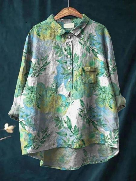 Monette Floral Button Front Blouse