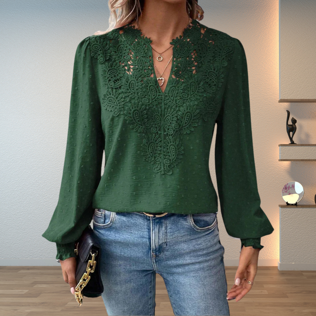 Colette Elegant Lace Detail Blouse