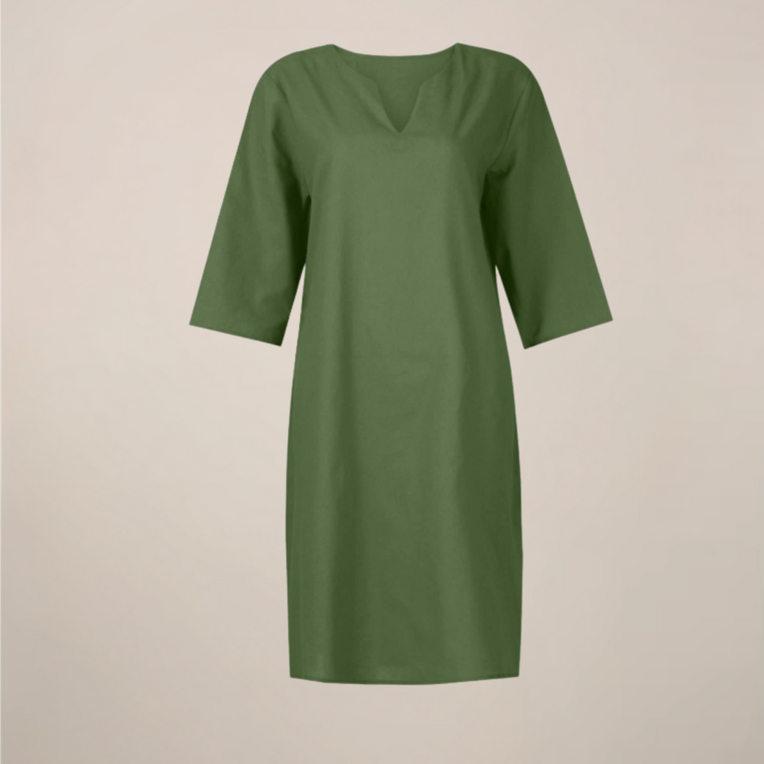 Serena Button Front Midi Summer Dress