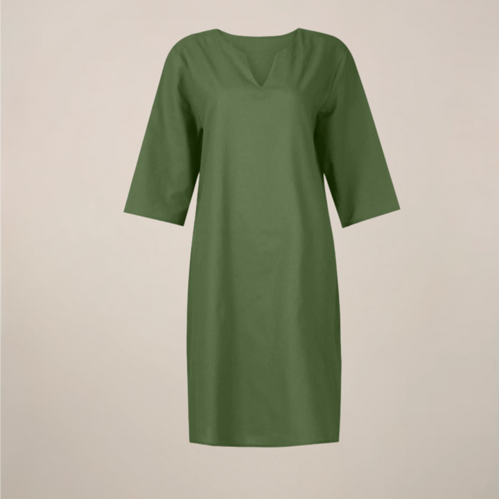 Serena Button Front Midi Summer Dress